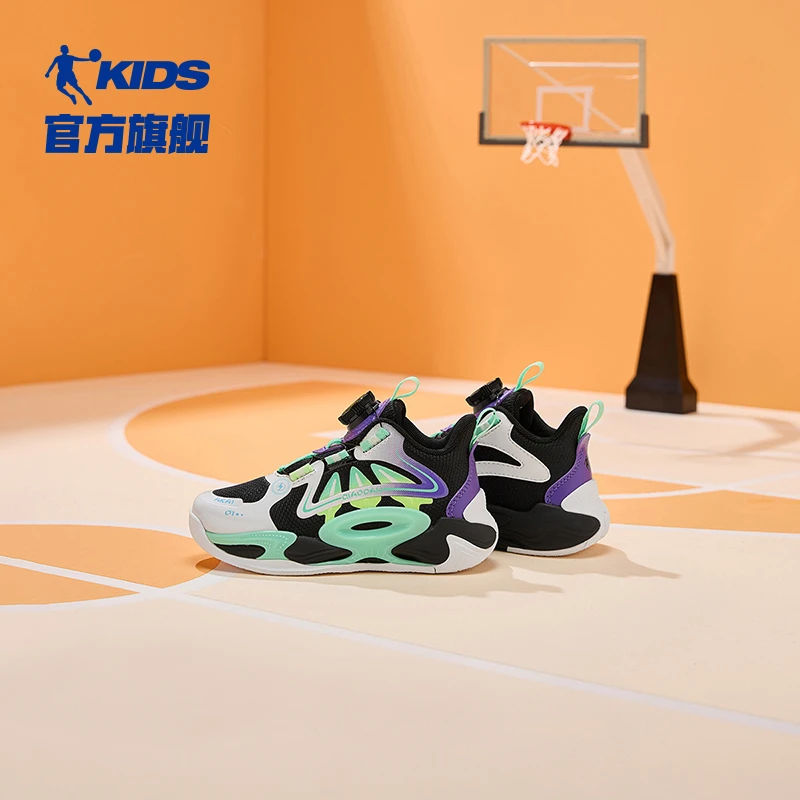 【小旋风2.0】中国乔丹男童旋钮专业篮球鞋小童女童跑鞋运动鞋