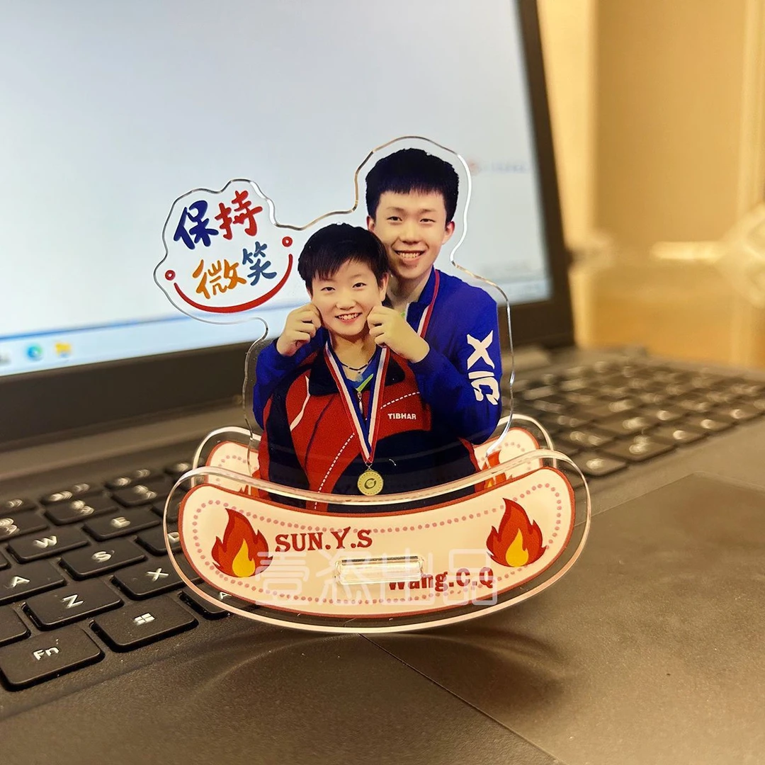 孙颖莎王楚钦桌面摆件莎头摇摇乐双面亚克力人形立牌周边