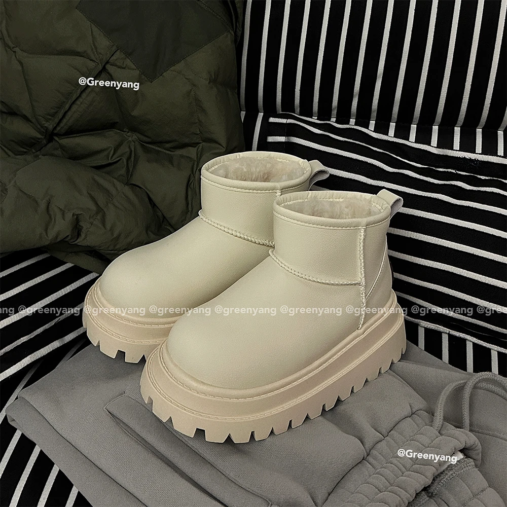 老羊家~面包雪地靴女款冬季加绒加厚短靴子厚底棉靴棉鞋 2288
