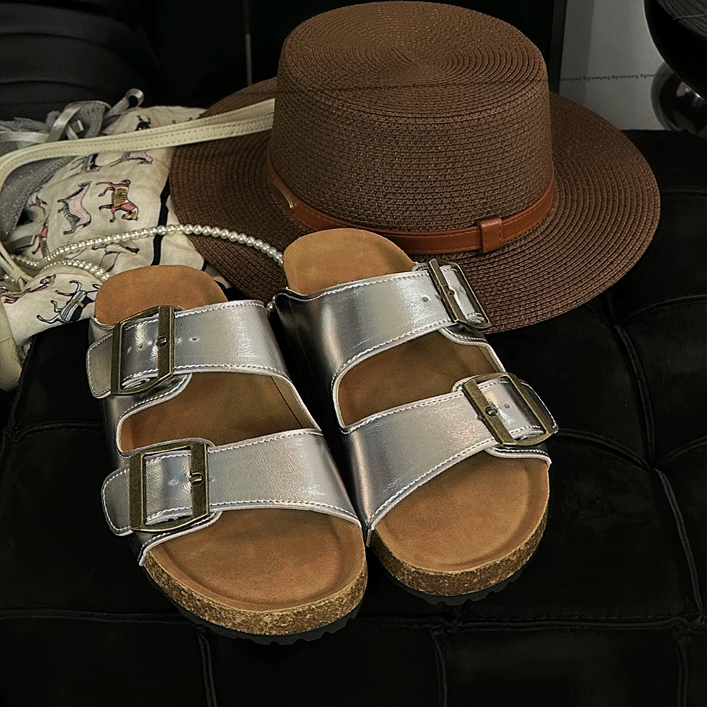 老羊家~勃肯鞋女夏款厚底勃肯凉拖鞋外穿懒人一字拖软底沙滩拖鞋