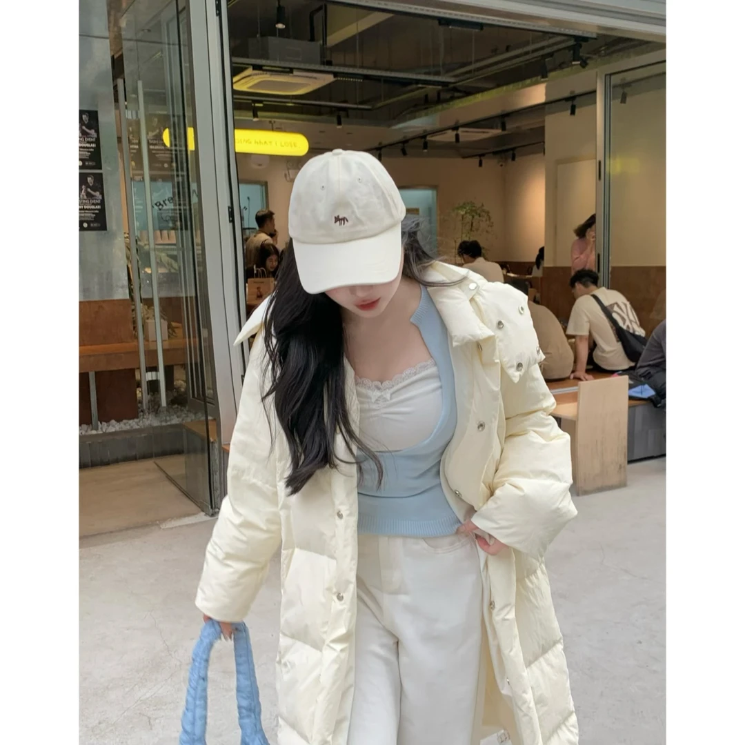 MengFairy 清清【加倍温暖】加厚过膝鸭绒连帽防风羽绒服外套 3949