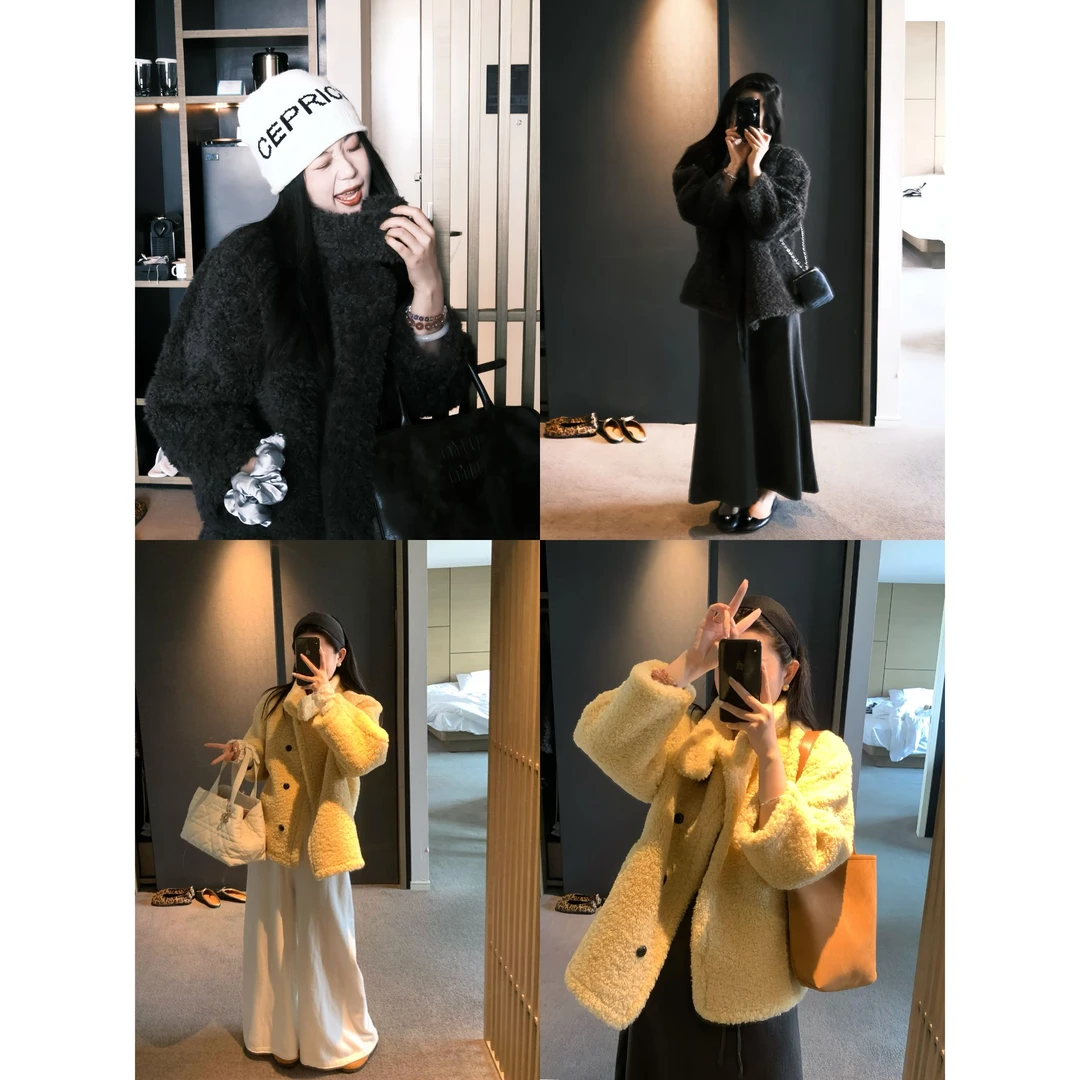 MCc【芝士巧巧】超厚！抗风绒绒立领加厚外套女#3076