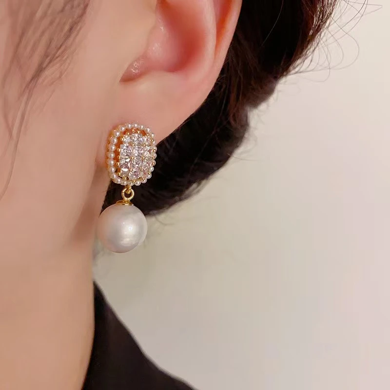 铜合金耳饰  韩式时尚精致气质耳坠独特设计高级感耳环N1901