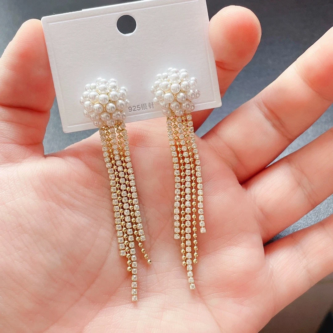 铜合金耳饰 气质轻奢时尚百搭长款超仙精致优雅N1792