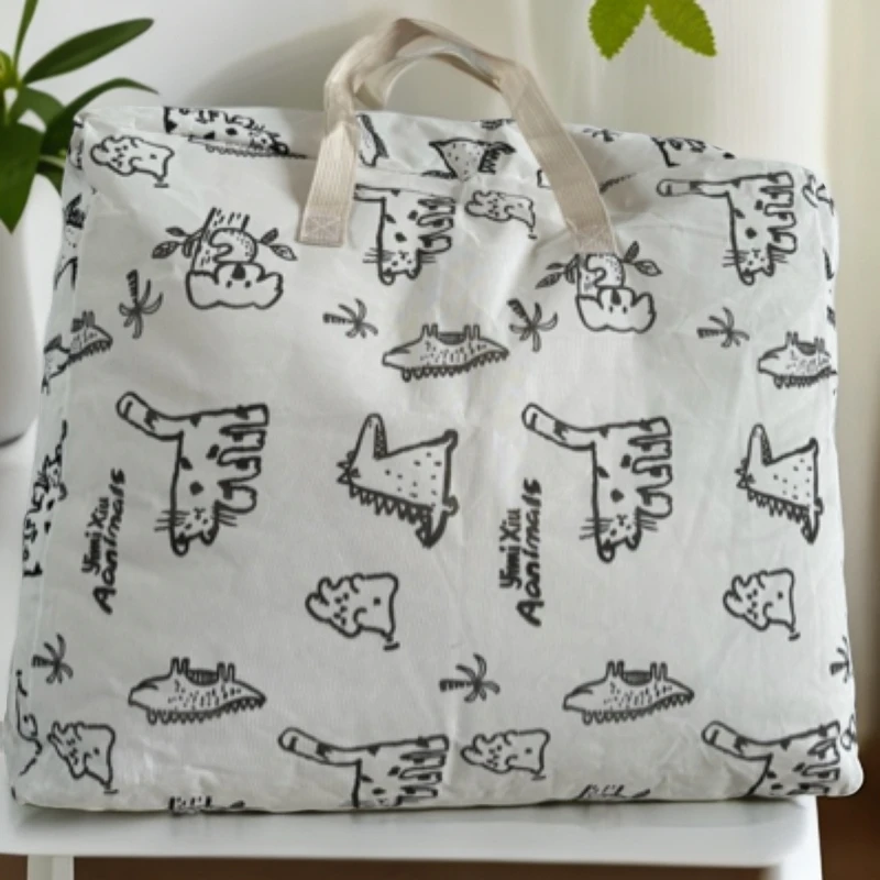 棉被收纳袋手提袋米色卡通特大号微瑕