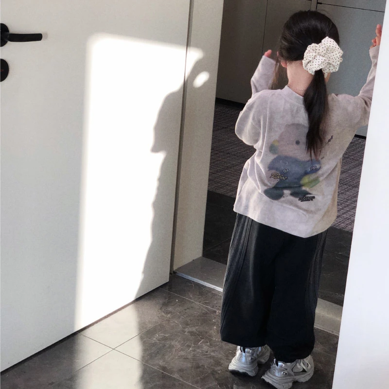 涂鸦印花加厚T恤 24q083