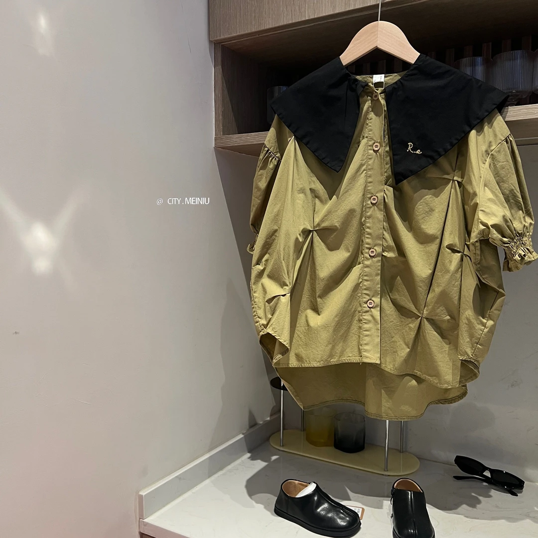 大翻领衬衫 23x130