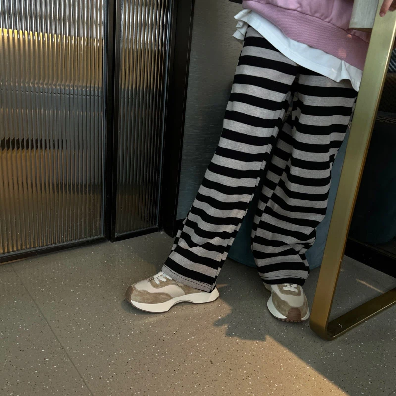 条纹休闲裤 23q077