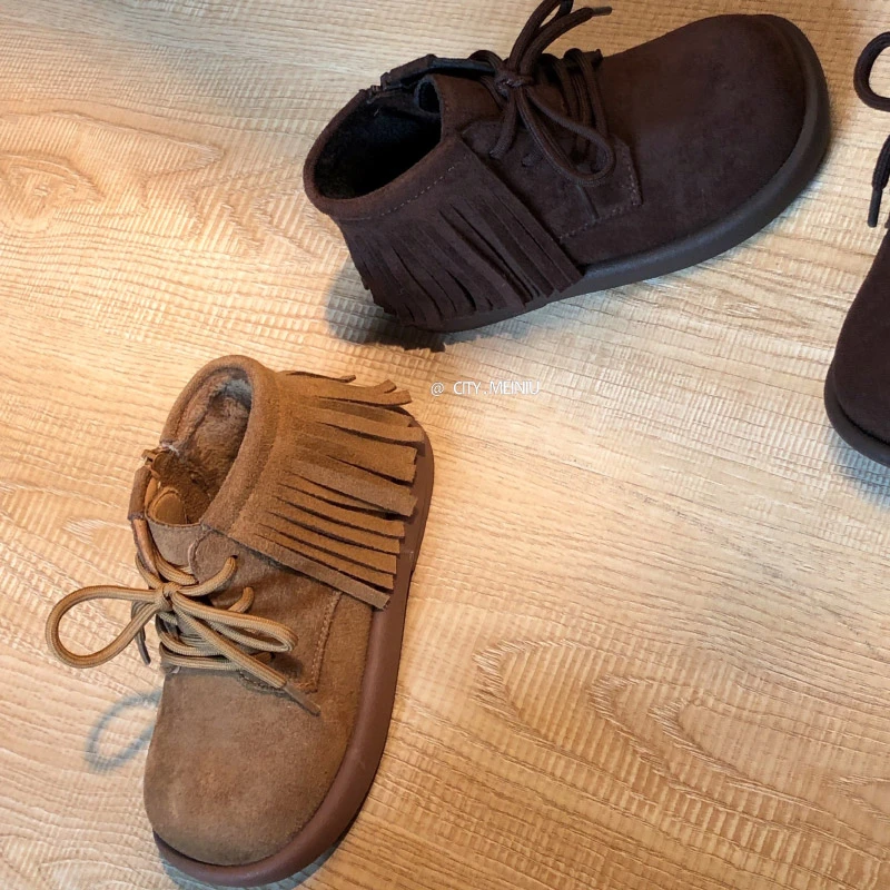 儿童加绒二棉短靴 24d028女童