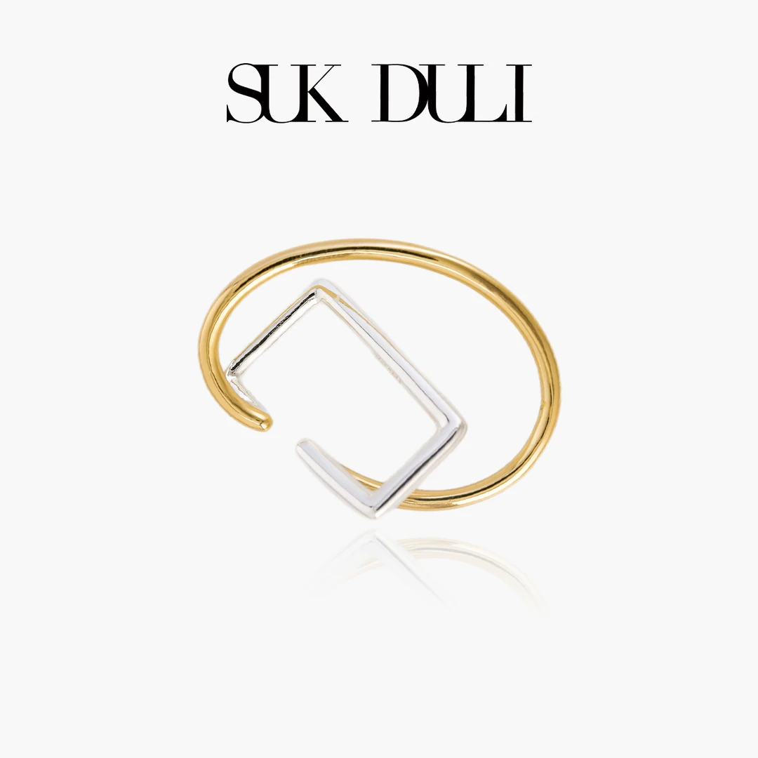 铜合金耳饰 SUK DULI苏克都哩方圆之间耳骨夹单只时尚首饰