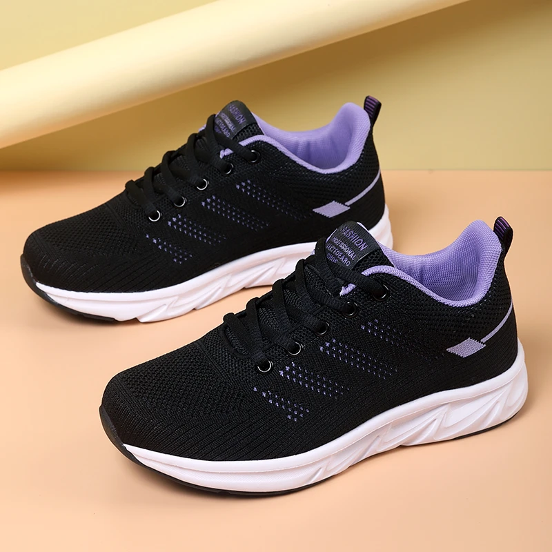 秋季轻便女鞋网面软底中老年舒适妈妈鞋防滑透气42码休闲跑步鞋女