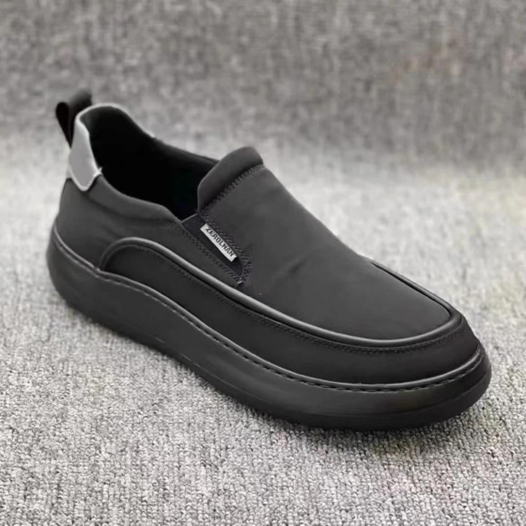 新款夏季透气布鞋男轻便一脚蹬懒人鞋休闲帆布豆豆鞋百搭宽头男鞋