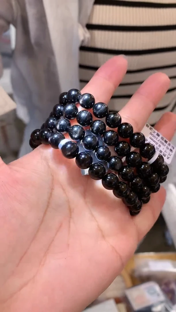 【闪购商品】锂辉石手串未镶嵌8.8mm金运石手链多样性发其一