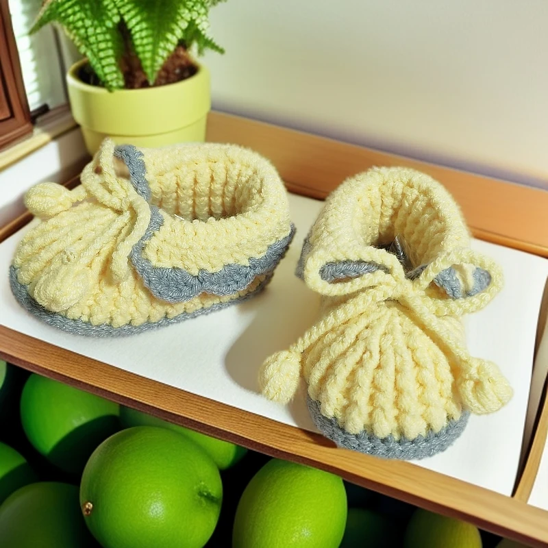 牛奶棉钩织鞋5～8月宝宝