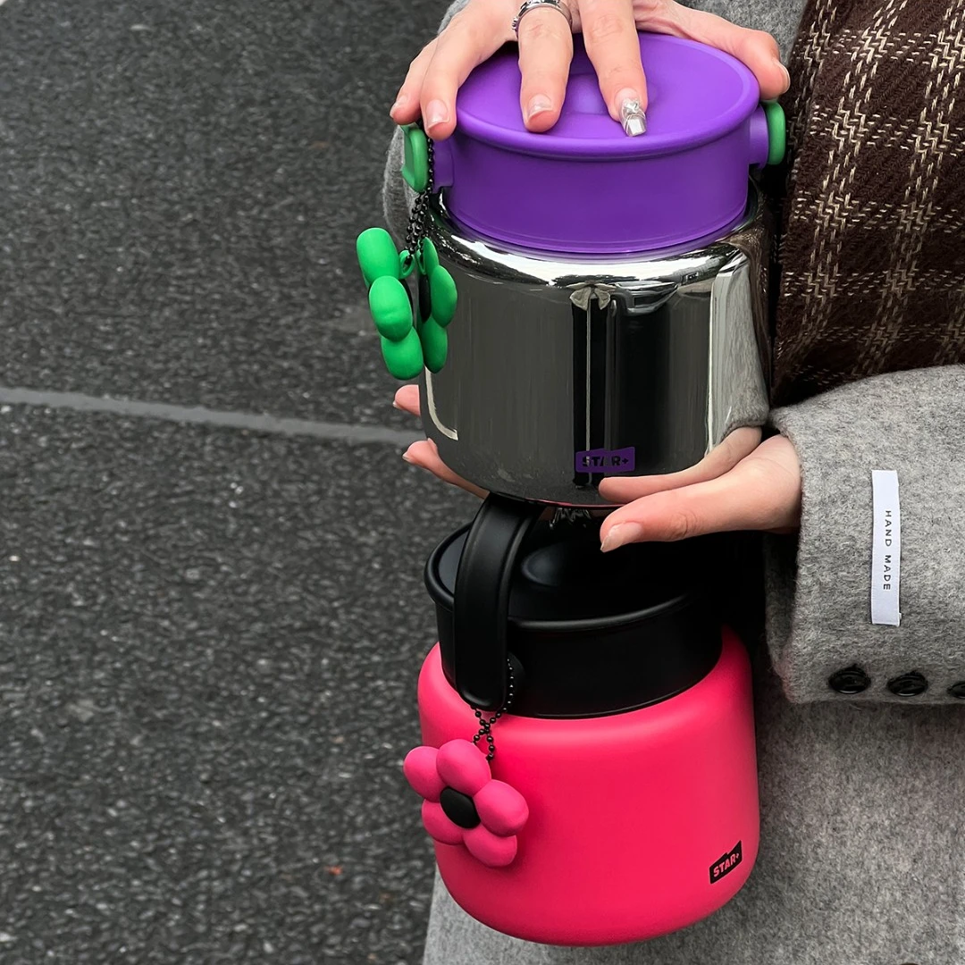 世大家焖烧杯316L不锈钢杯罐银耳学生大容量手提便携饭盒保温桶D