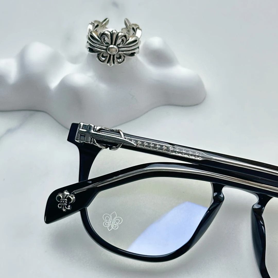 钛刀全框潮流斯文男眼镜架网红眉毛金属近视眼镜框可配度数男款