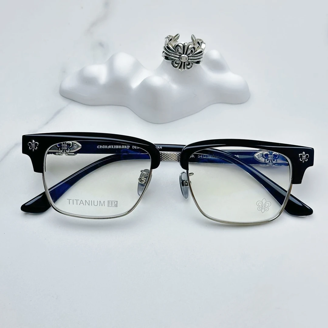 【高版轲罗钛刀】重工钛刀半框潮流斯文败类全框男