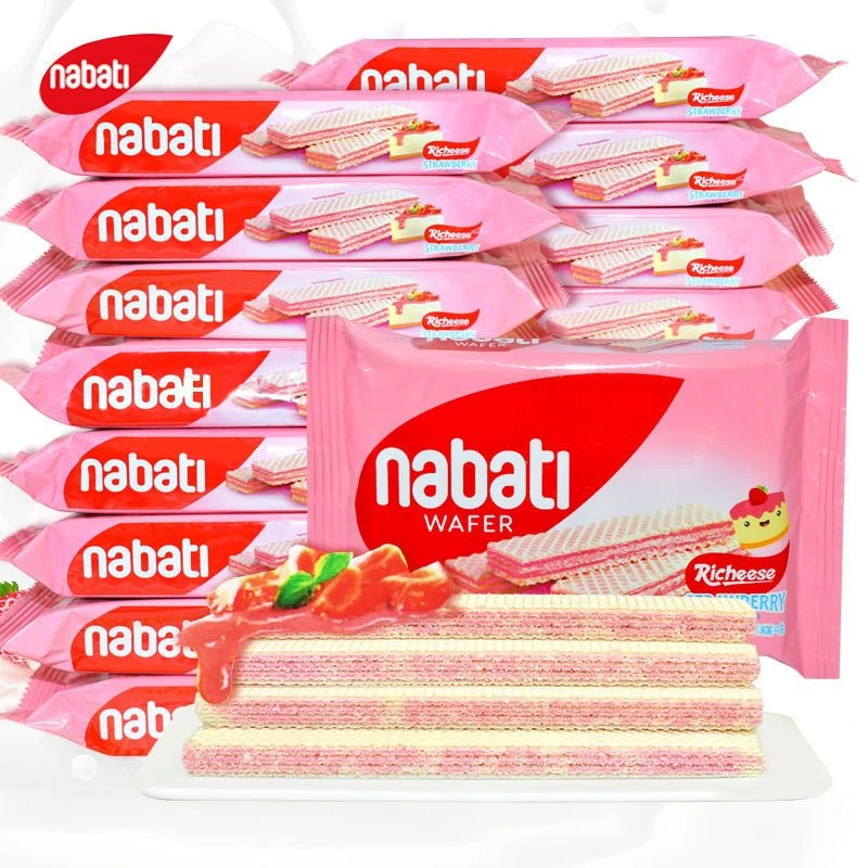 印尼进口丽芝士nabati纳宝帝威化饼干25g*20包