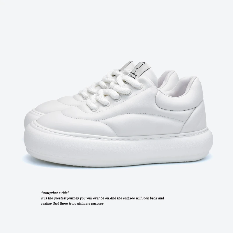 2790 秋冬潮流小白鞋微瑕时尚舒适低帮软底厚底休闲鞋