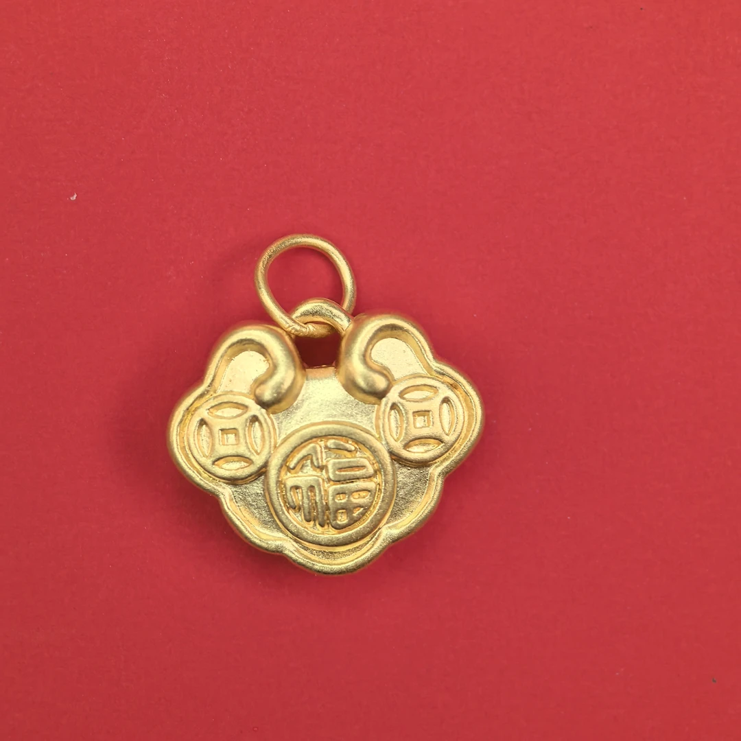 足金999福字锁包（配件）-JFX1223