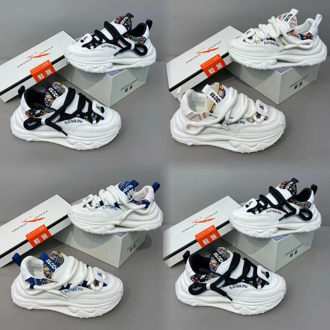 2024秋款上新男士运动休闲版鞋厚底增高时尚舒适百搭潮鞋老爹鞋子