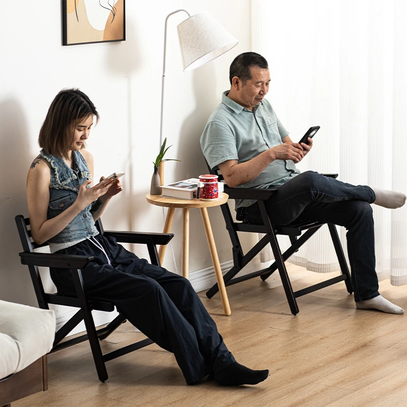 可折叠靠背椅子家用懒人沙发躺椅阳台休闲竹凉椅户外便携式露营椅