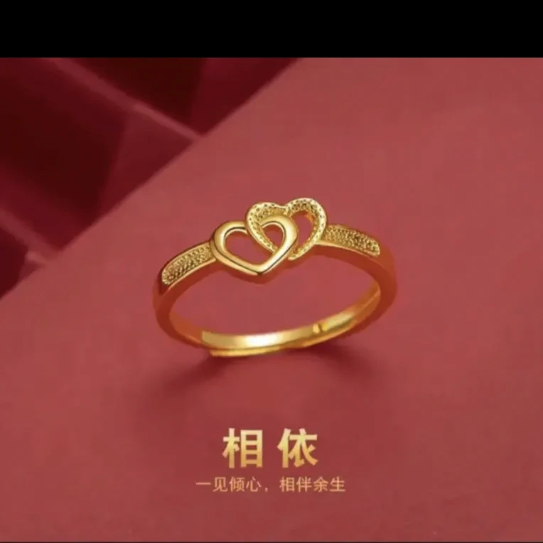 戒指 双爱心戒指
