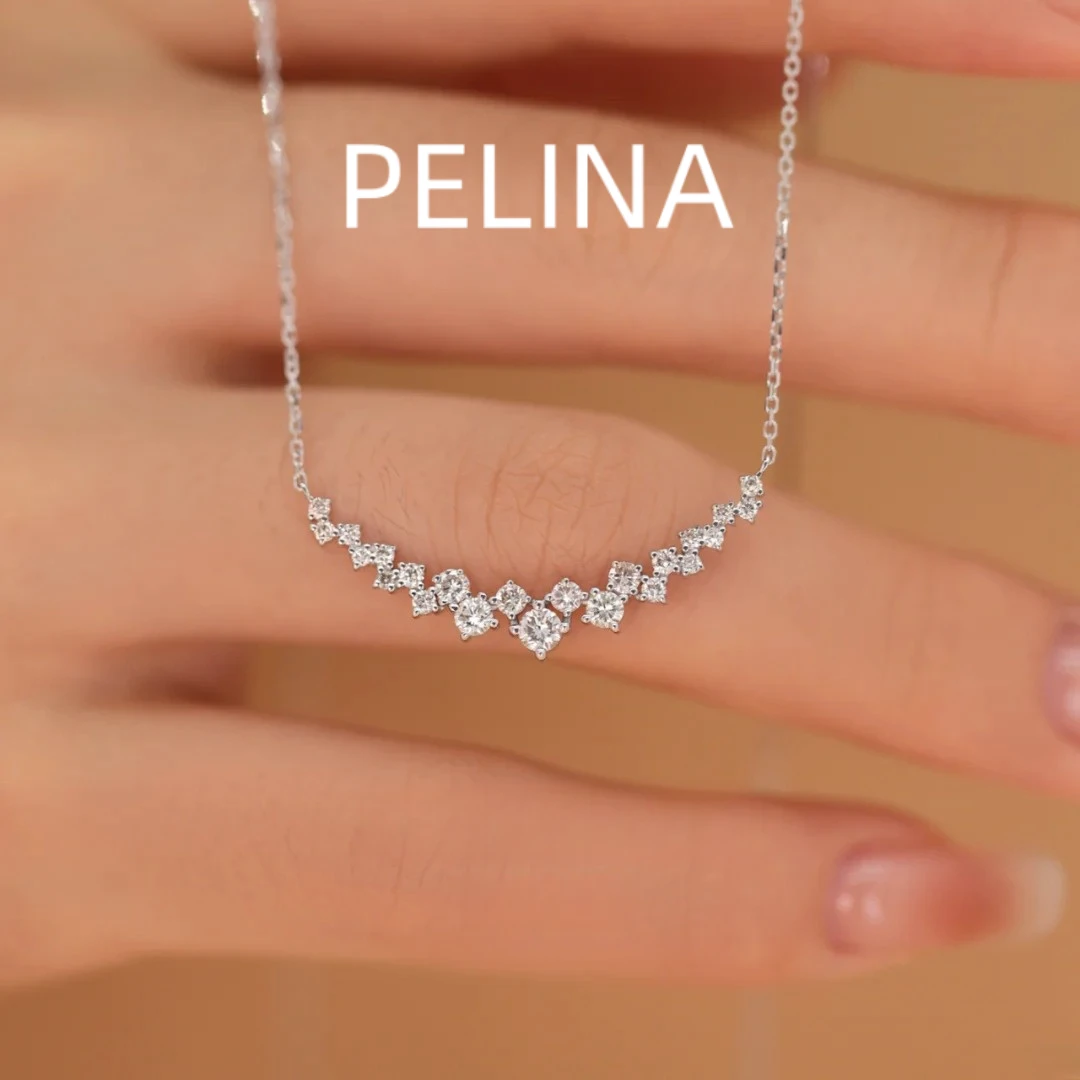 PELINA莫桑项链满天星星闪亮女款银河项链百搭显白锁骨链轻奢优雅