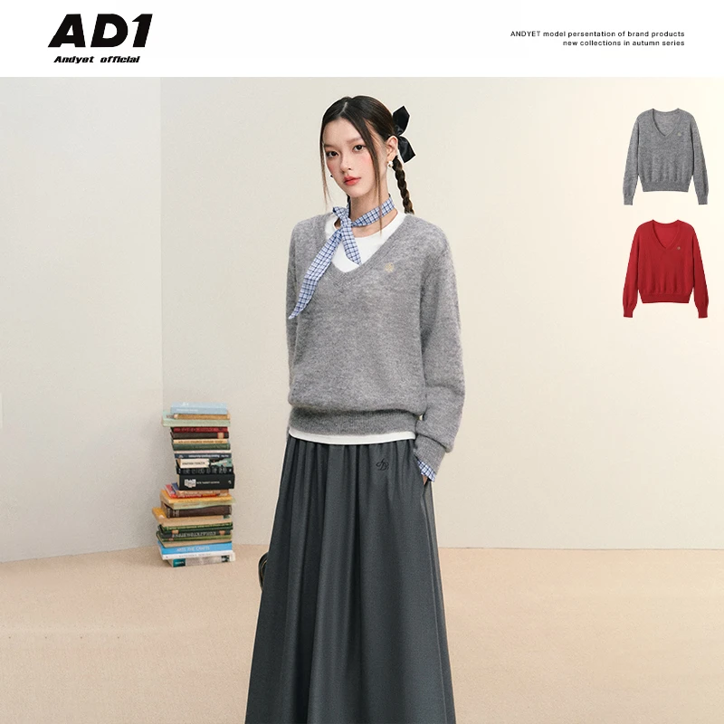 Andyet AD1原创v领毛衣ADMY24C102106
