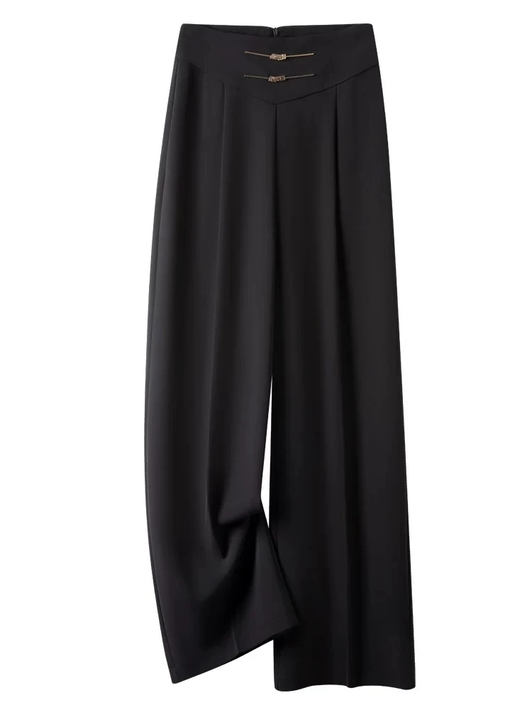 899-B-3-2-3 垂感西装阔腿裤新款时尚气质百搭休闲长裤显瘦直筒裤