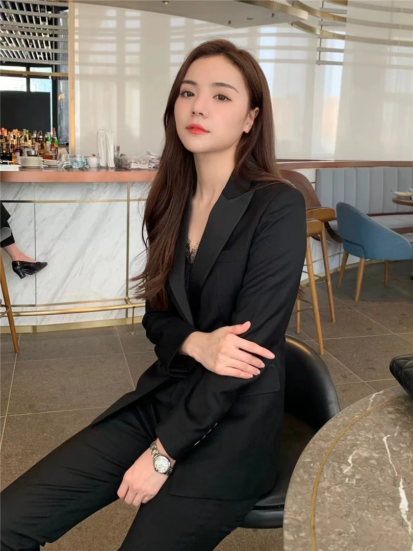 35036-G-1-1-1 高端西装套装女新款小脚裤高级感职业正装气质套装