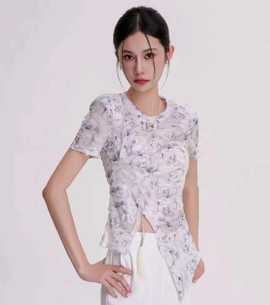 55510-G-1-1-1           MJ新款圆领设计款短袖上衣百搭气质时尚