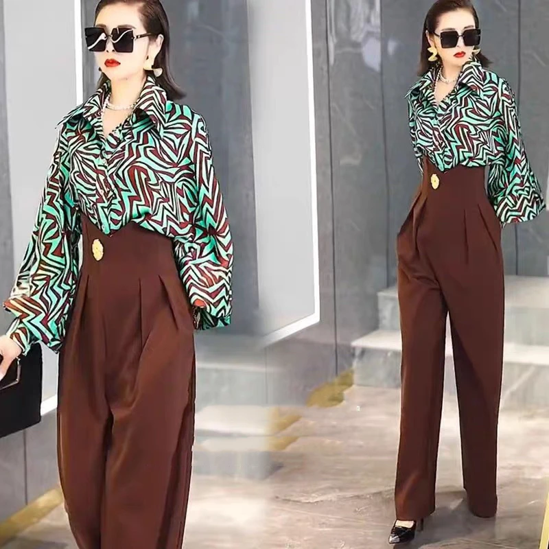 60926-B-4-3-4 时尚衬衫设计感小众长袖百搭衬衣新款复古港味上衣