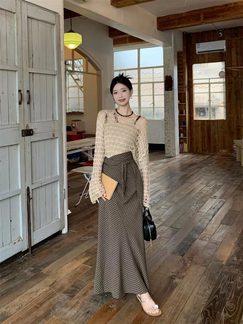 气质淑女高级感百搭连衣裙清纯学院风小个子夏装丁达尔穿搭2024年