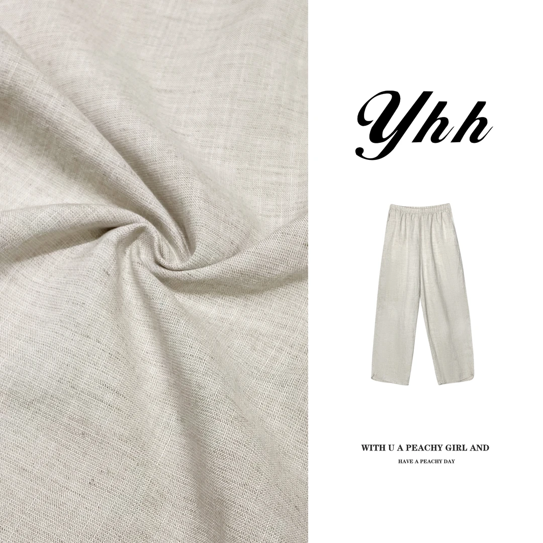 【YHH】夏季休闲宽松慵懒风天丝亚麻休闲裤-YHK4260