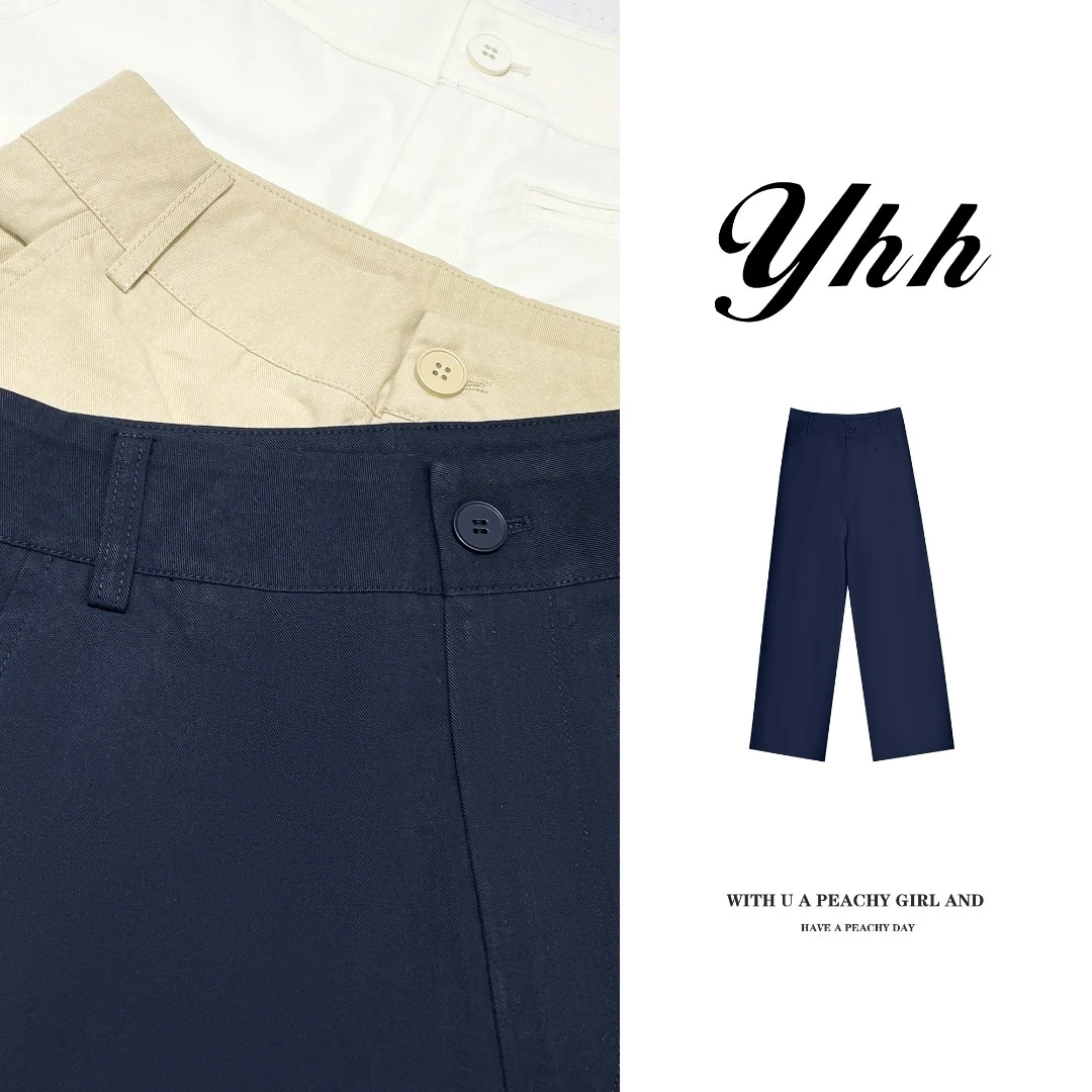 【YHH】夏季百搭休闲宽松百搭九分阔腿裤-YHK4265