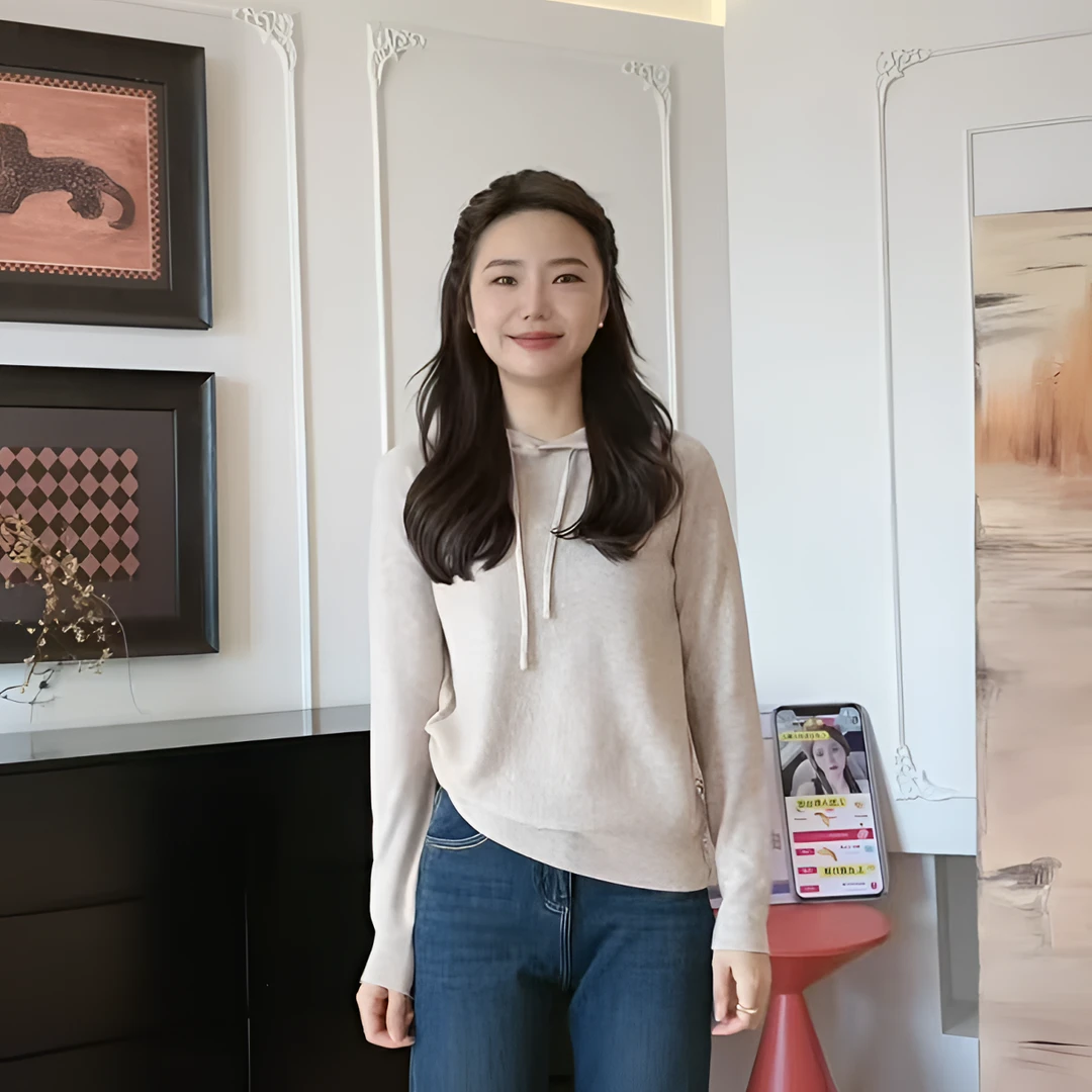 【YHH】冬季时尚休闲百搭简约连帽无缝打底衫-YHW4986