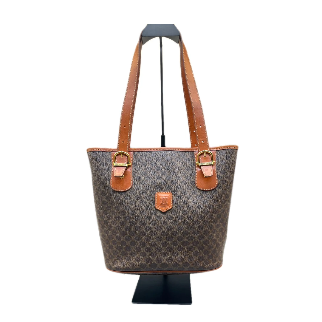 95新 Celine/思琳 经典百搭简约咖色高雅小水桶全原