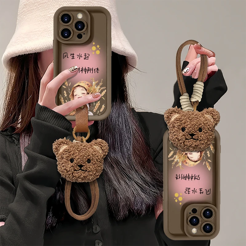 风生水起女孩适用iPhone16promax手机壳苹果13/15高级14Pro防摔套