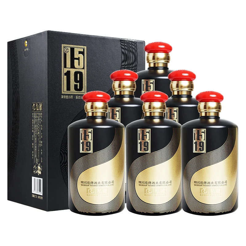 TUOPAI/沱沱牌1519 52度浓香型纯粮白酒 500mL2/6瓶装52度500ml