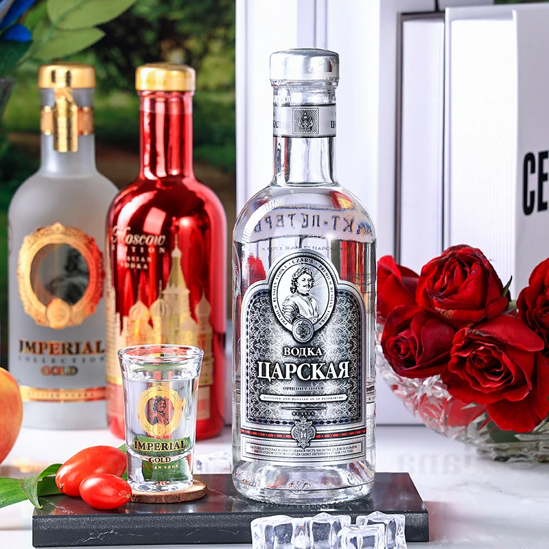 【源头进口】俄罗斯原瓶原装进口 金沙皇伏特加（500mI）
