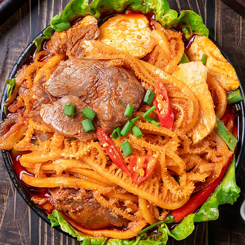 品品冷吃千层肚+牛肉+盐焗鸡肉+贡菜1kg四拼地道红油鲜拌即食KD