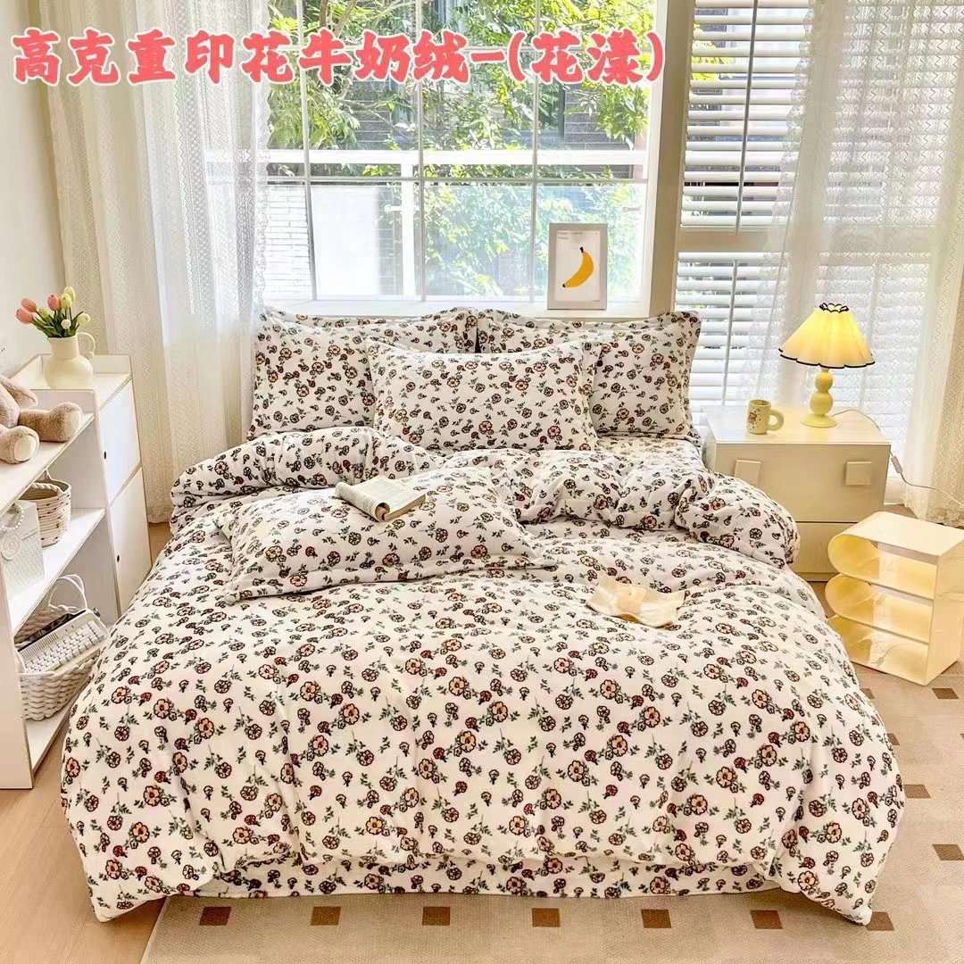 【大标专享】高克重印花牛奶绒