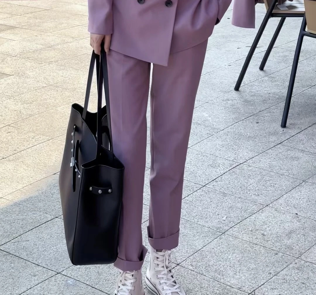 CHANGMEILI 常美丽紫罗兰高定九分西裤