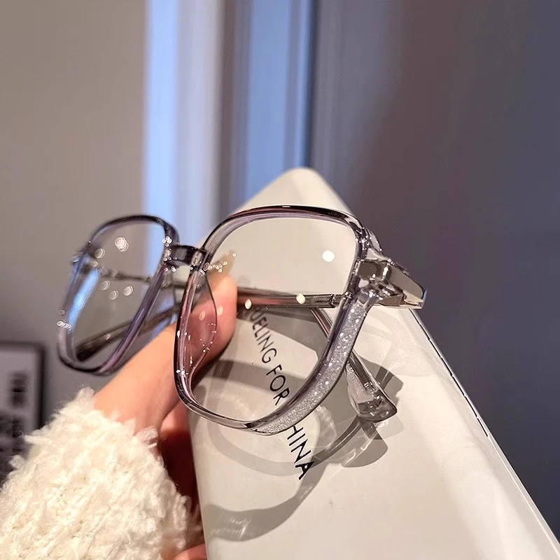 英国【时尚】CoopKoop星空闪粉黑框女士近视可配素颜神器超轻大框架