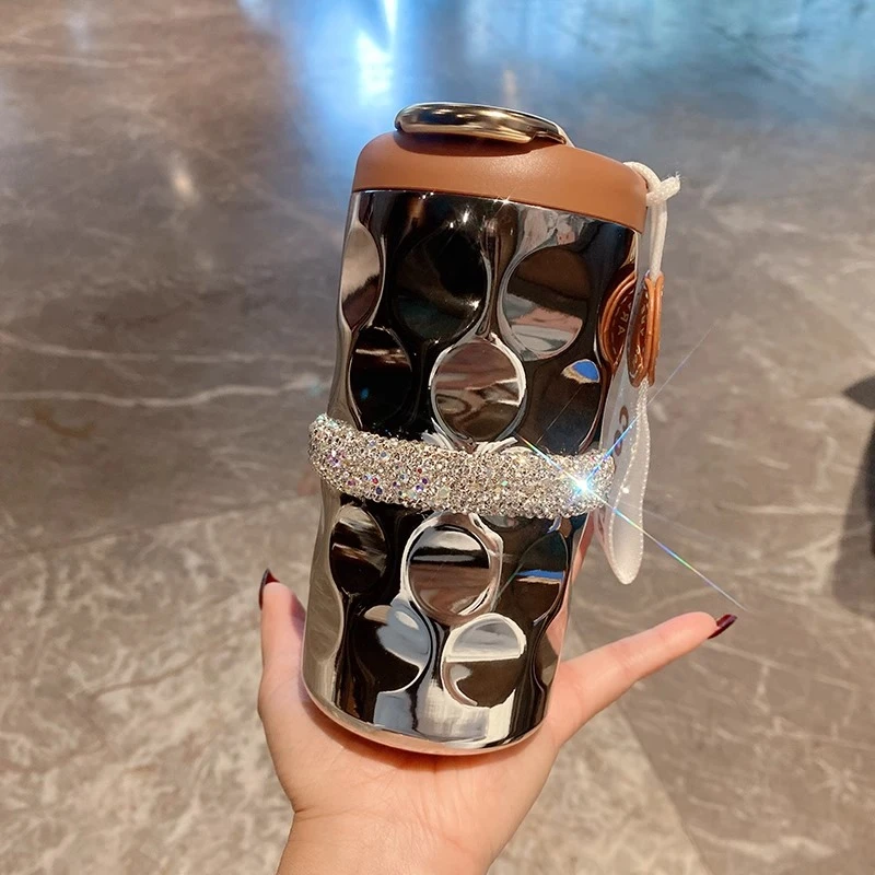 英国【轻奢】CoopKoop镶钻大容量保温杯高颜值便携不锈钢水杯智能杯