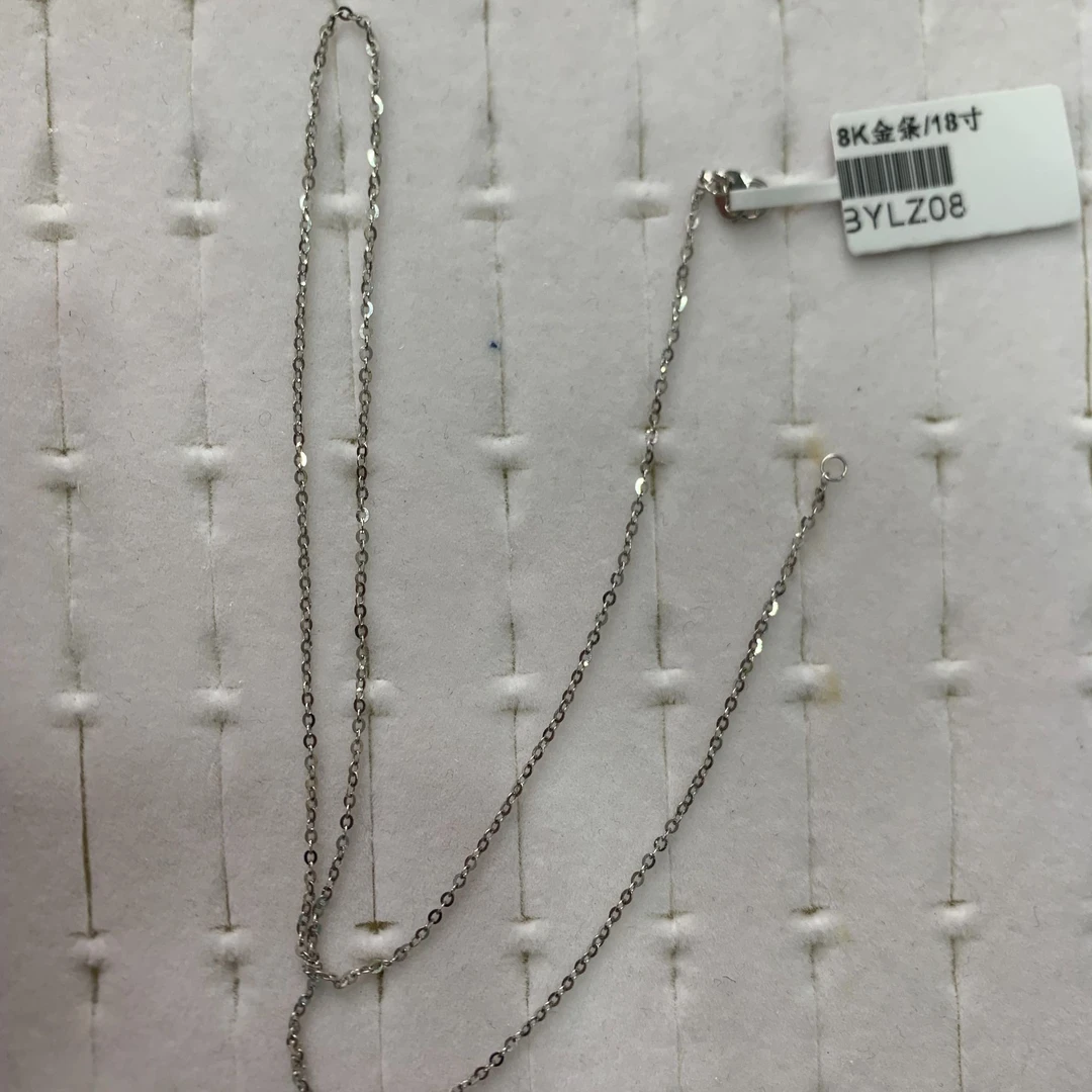 18K金闪O链K白链子项链百搭款JBYLZ0132