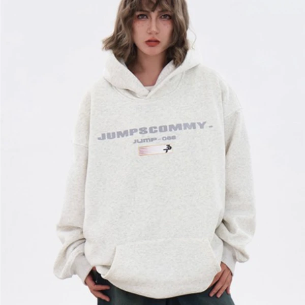 2023爆款百搭国潮美式情侣印花连帽卫衣秋季重磅宽松长袖上衣帽衫