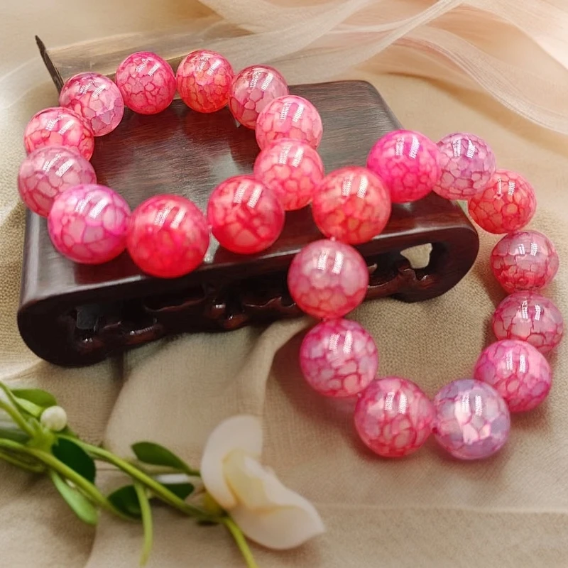 S1256【福嘟嘟珠宝】阿格流斯粉玛瑙手串-卡20左右-多样性只发一件