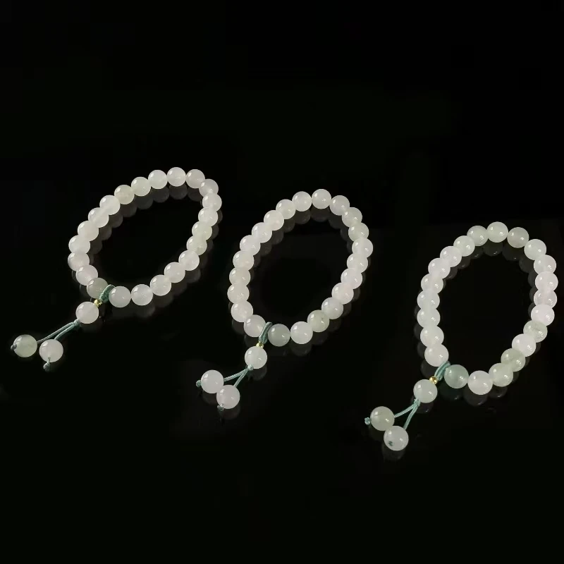 C3758【福嘟嘟珠宝】冰翠芙蓉翠石英岩手串-多样性只发一件